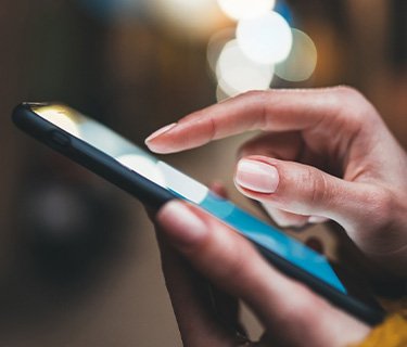 Close-up of smartphone being used